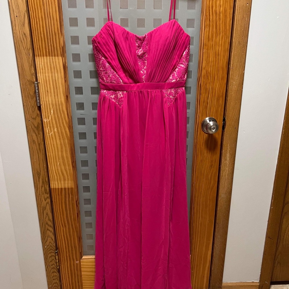 Hot Pink Maxi Formal Dress Size 8 (like new)